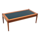 Scandinavian coffee table in teak and black formica, 1960.