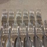 12 silver plated table forks by Christofle Vendome