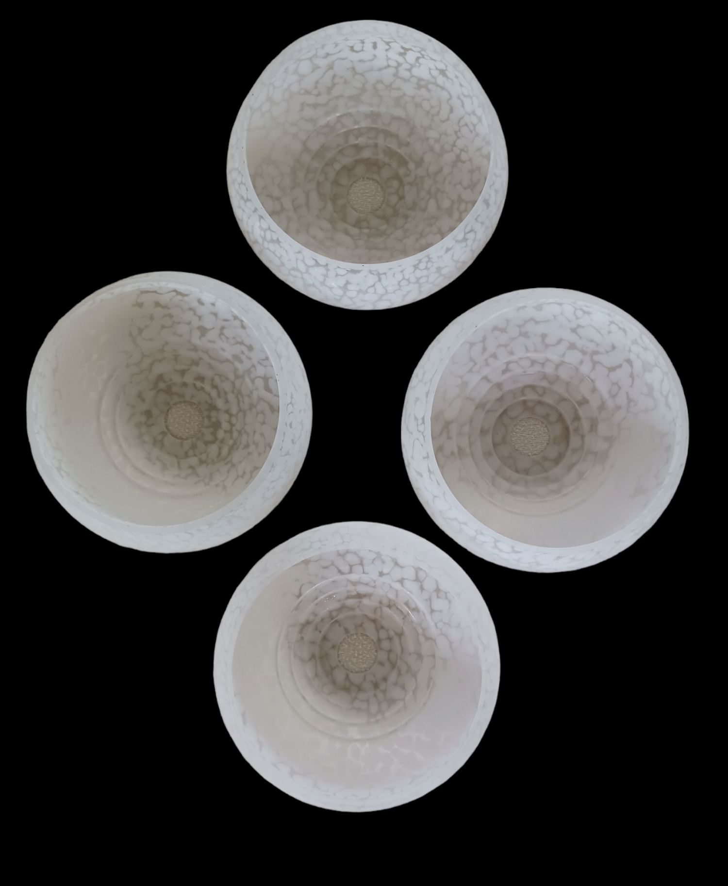 Set of 4 glass shades Clichy