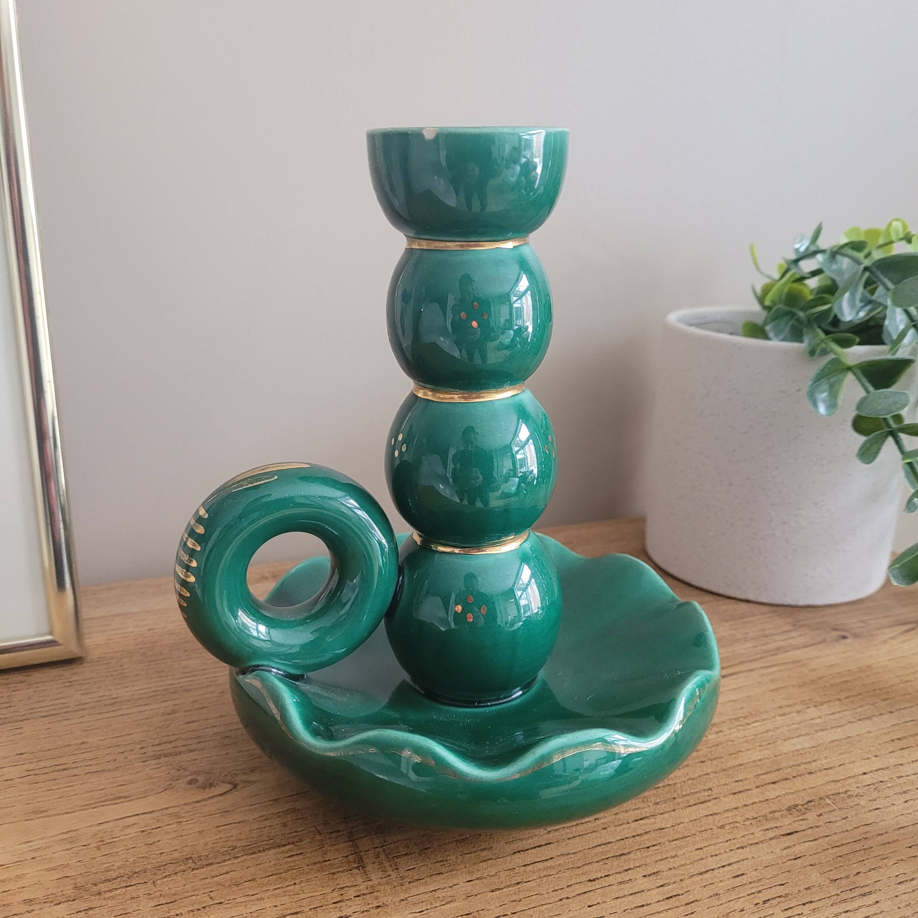 La Redoute x Selency ceramic candle holder 06 green