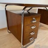 Vintage Bauhaus Oak Veneer Desk from Mücke & Melder, 1940s