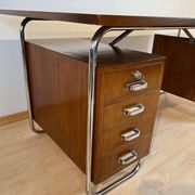 Vintage Bauhaus Oak Veneer Desk from Mücke & Melder, 1940s