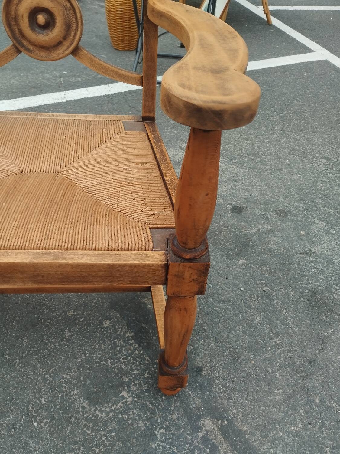 Pair of antique vintage Louis XVI style armchairs