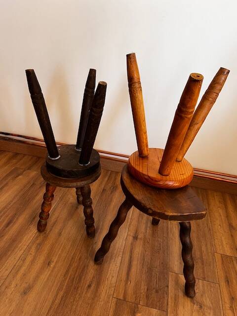 Set of 4 mismatched stools