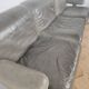 Modulable sofa an armchair in leather and wood