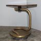 Italian brass and black laminated trolley