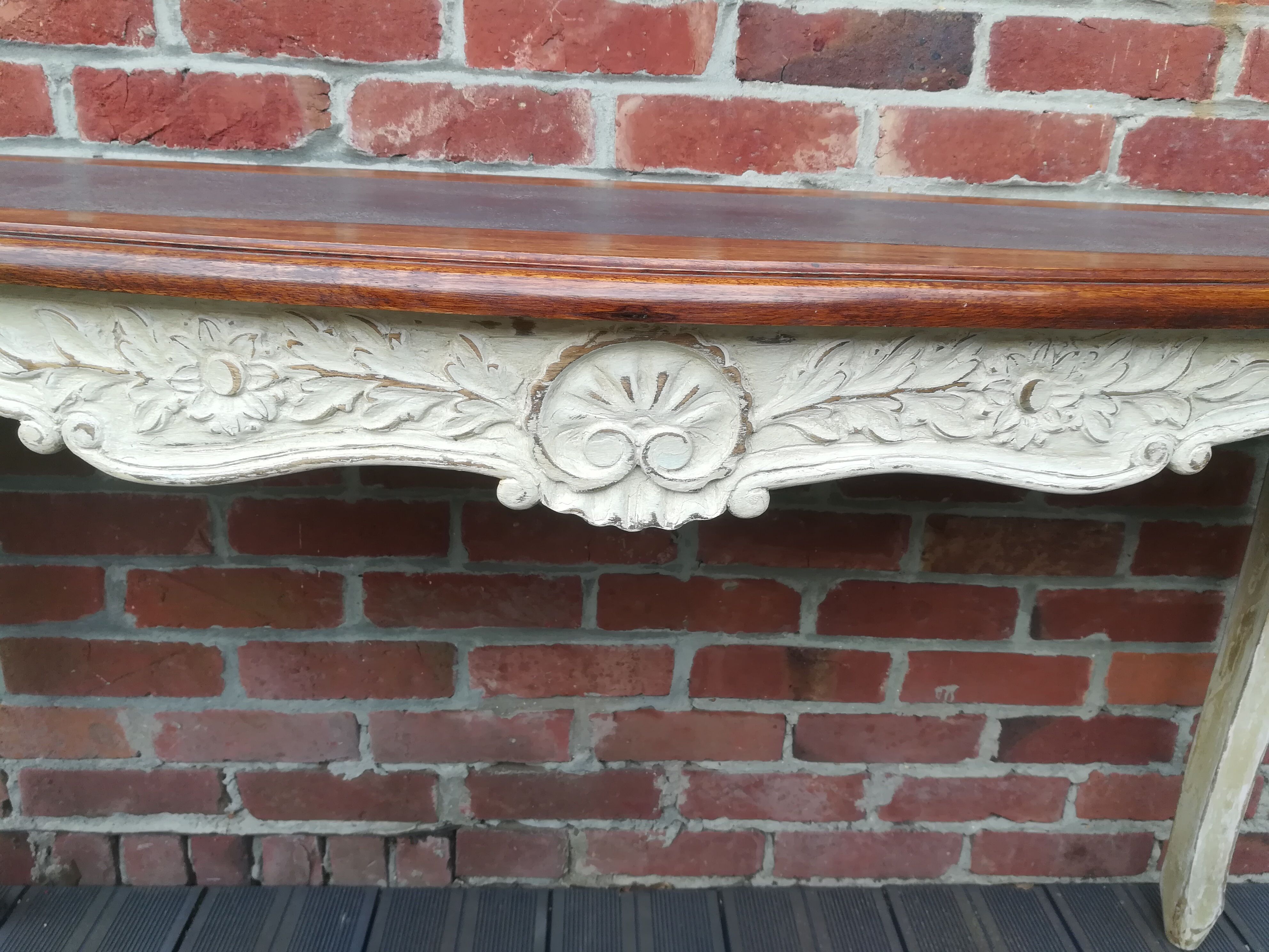 Louis XV style console patinated