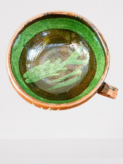 Vintage terracotta cups