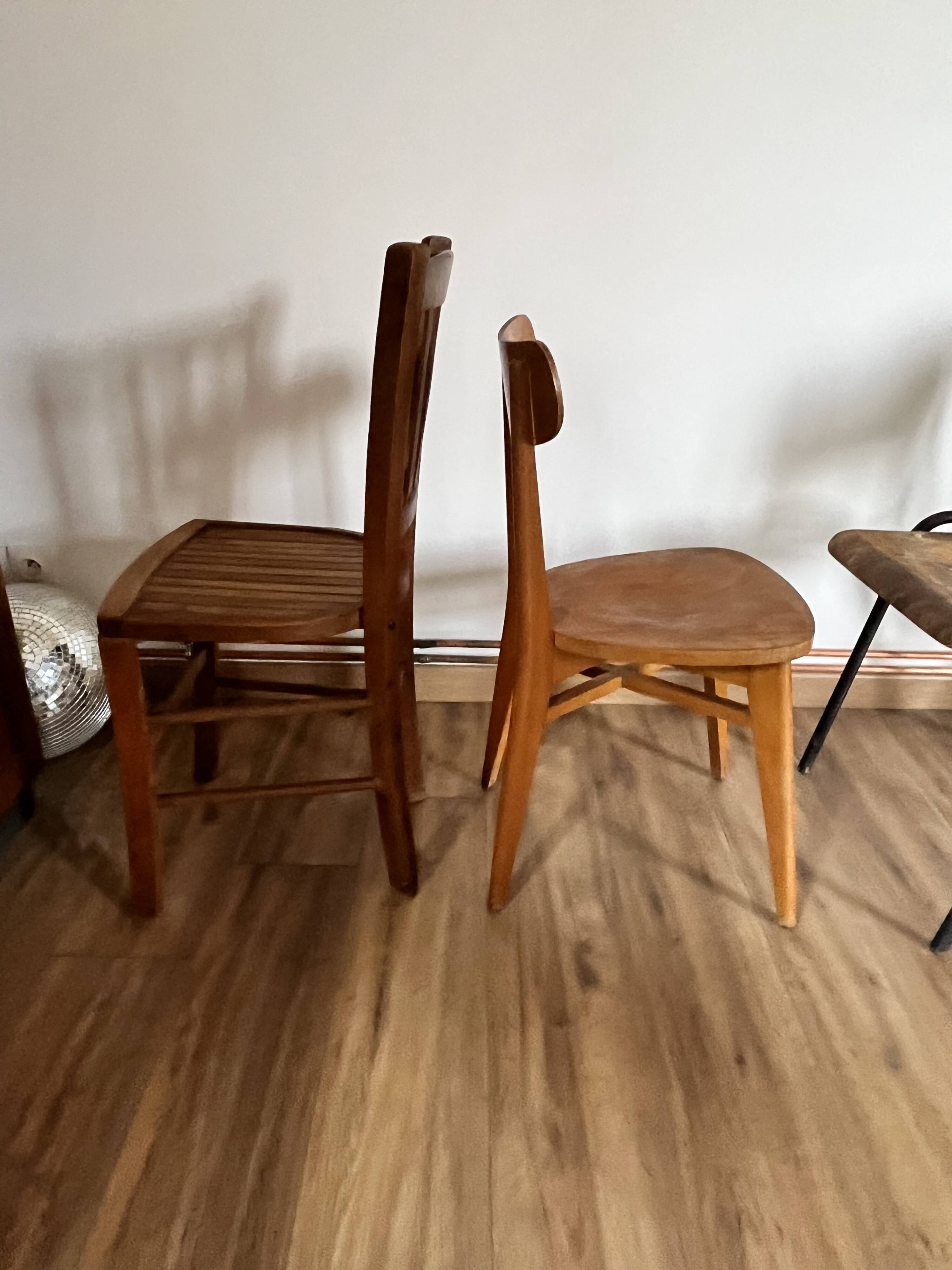 Set of 4 mismatched chairs