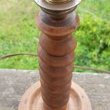 Art Deco turned wood lamp
