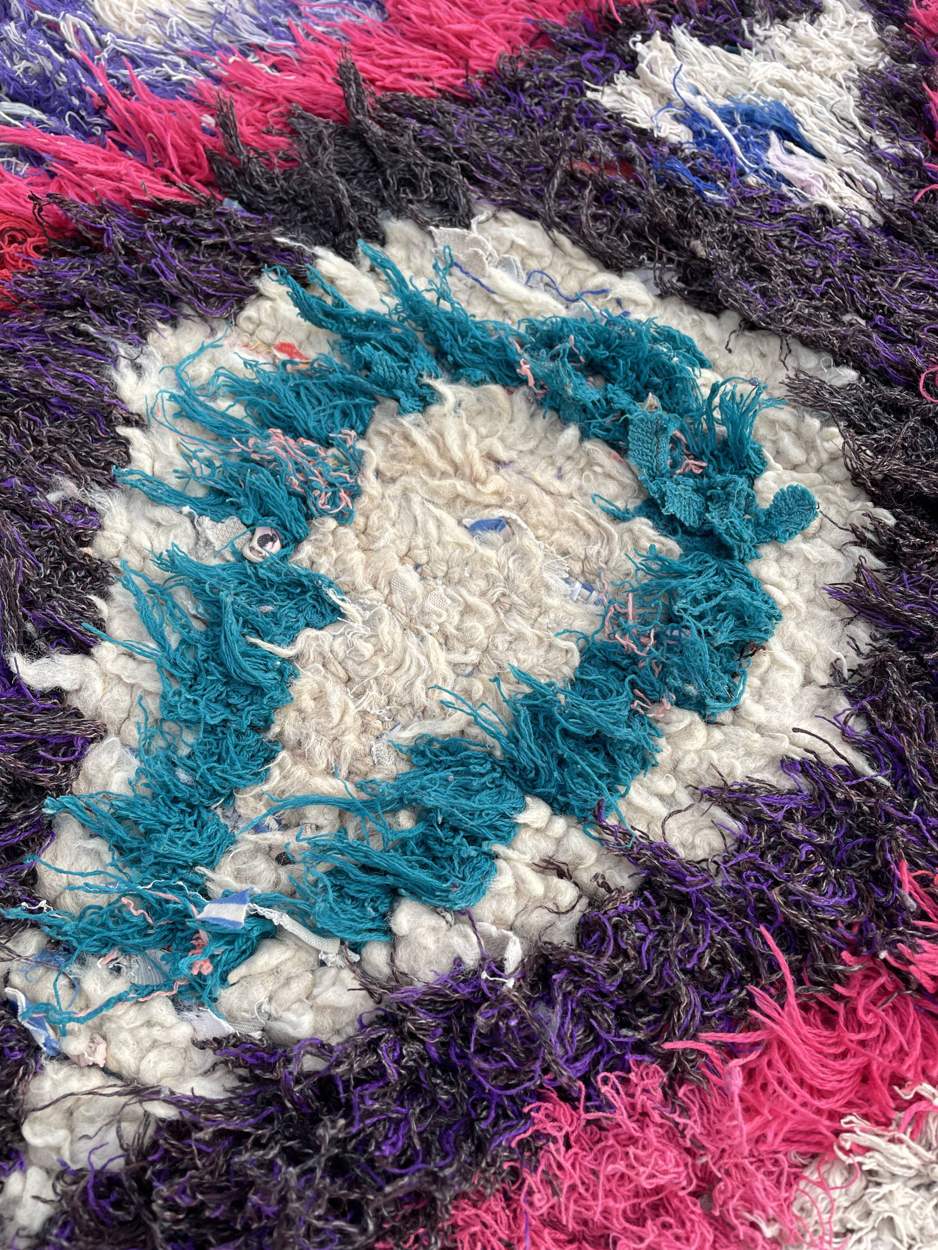 Vintage azilal berber carpet 75x160 cm