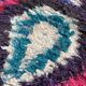 Vintage azilal berber carpet 75x160 cm