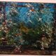 Huile sur toile titre "la pergola" signée années 1950/60 xxème siècle