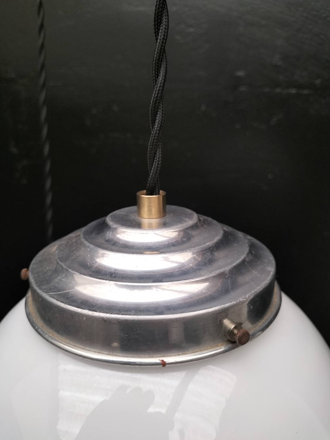 Opaline glass ball pendant lights