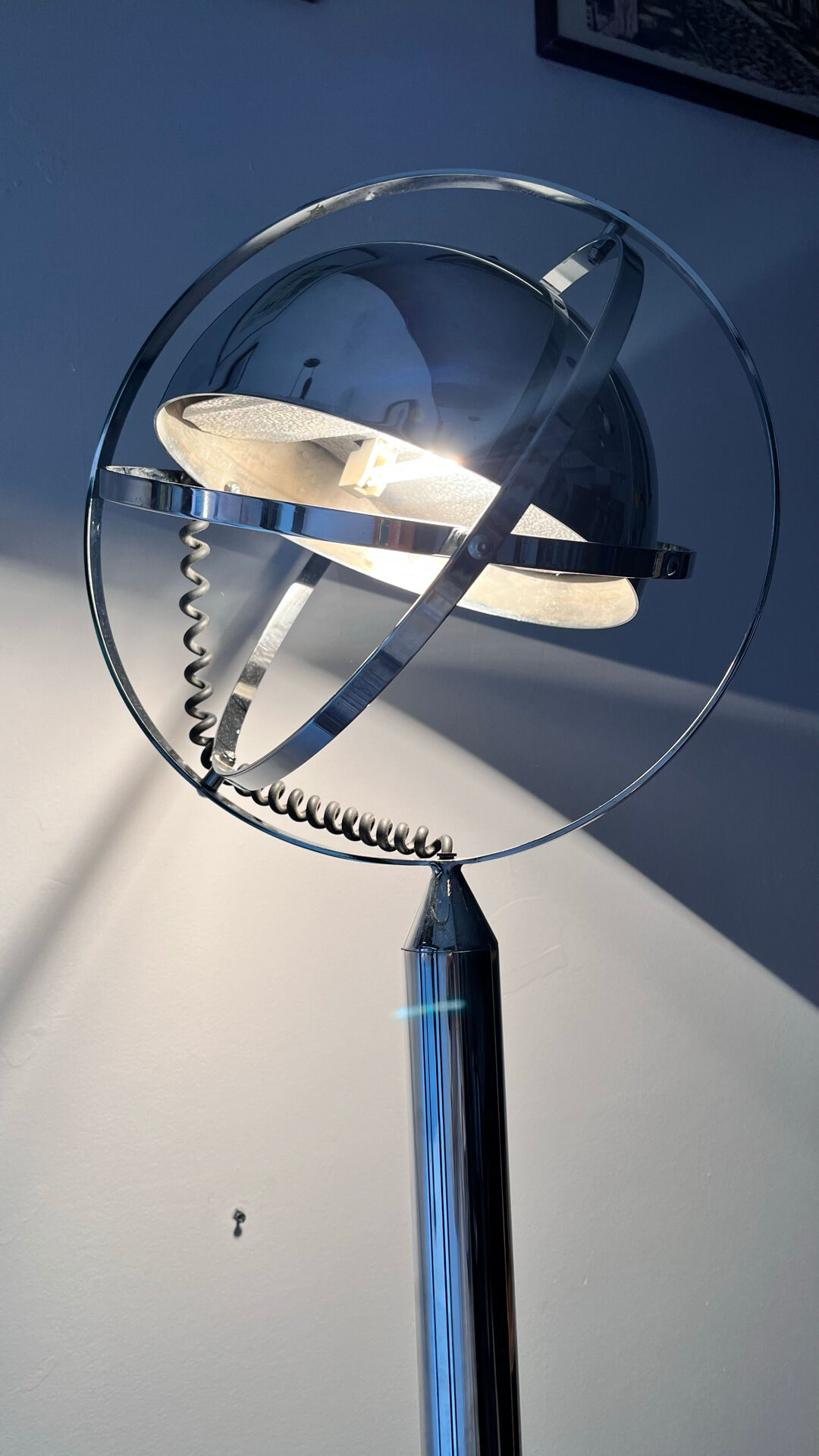 Lampe de sol rare par Peter Bliss, années 1980, style Space Age