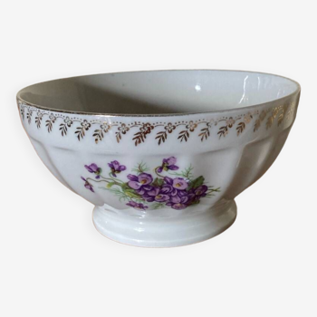 Bol aux violettes vintage Porcelaine de Chauvigny Deshoulières