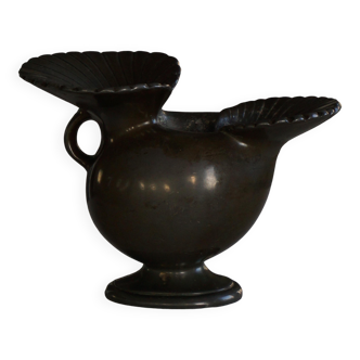 Danish Scandinavian Art Deco Diskometal vase by Just Andersen, model D-118, 1930.