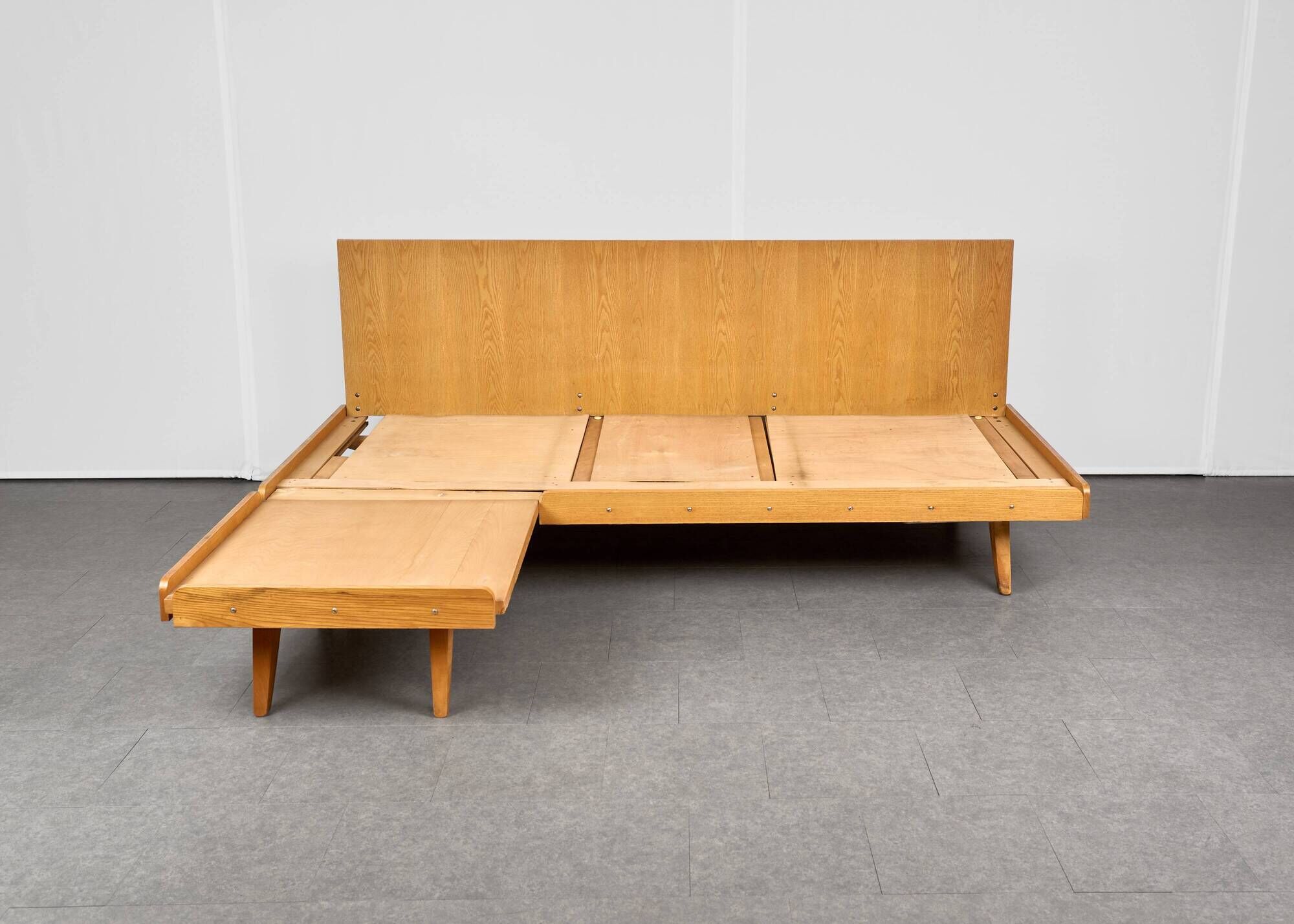 Vintage Corner Sofa Bed with Ottoman, 1960s, Czechoslovakia