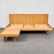 Vintage Corner Sofa Bed with Ottoman, 1960s, Czechoslovakia