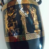 Petit vase noir et or