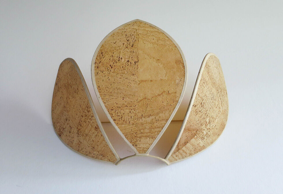 Wall light cork lotus flower