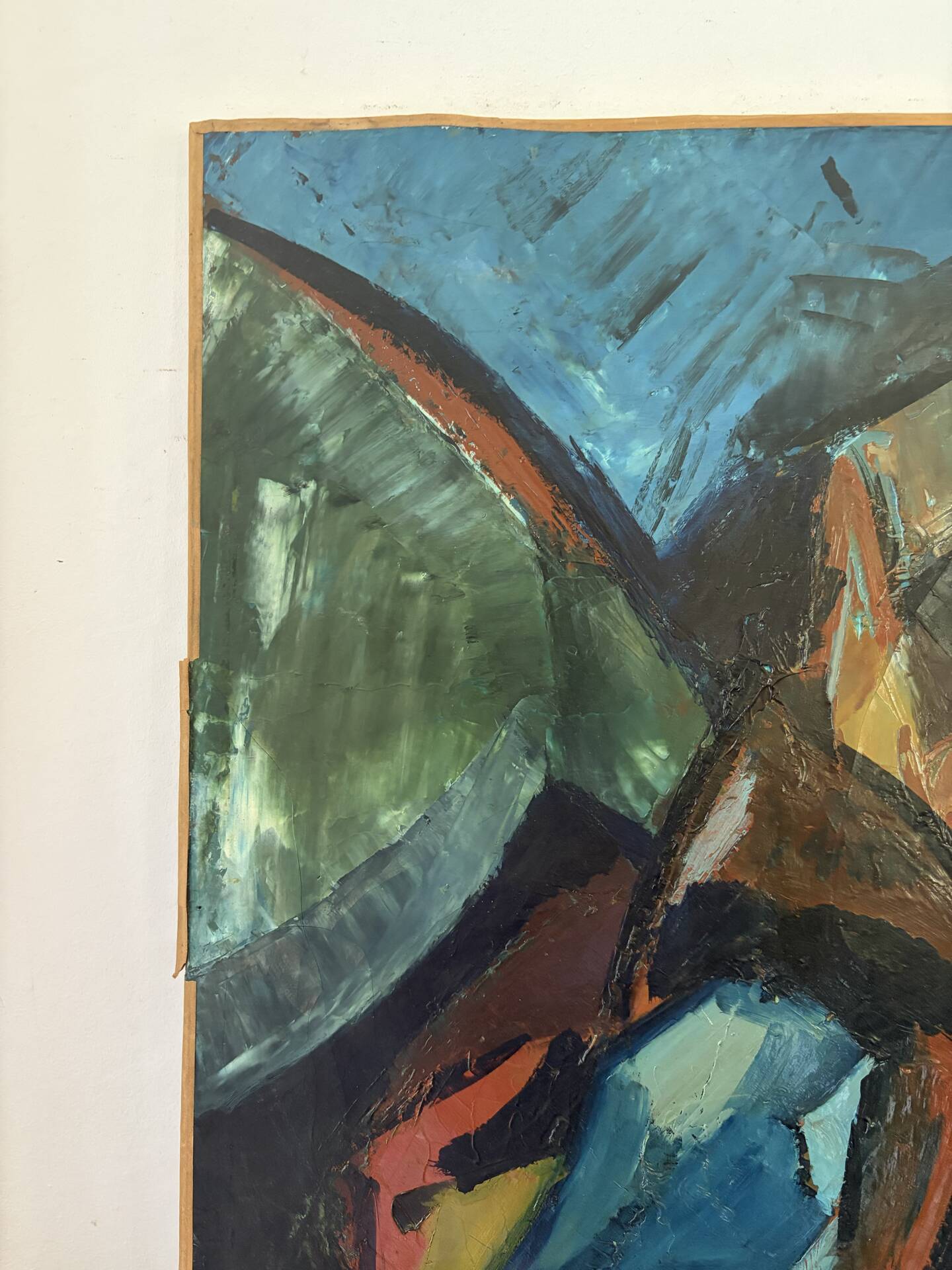 Abstract composition, oil on canvas signed Nantois or