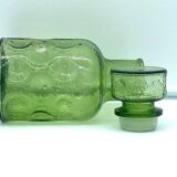 Pretty vintage green glass carafe