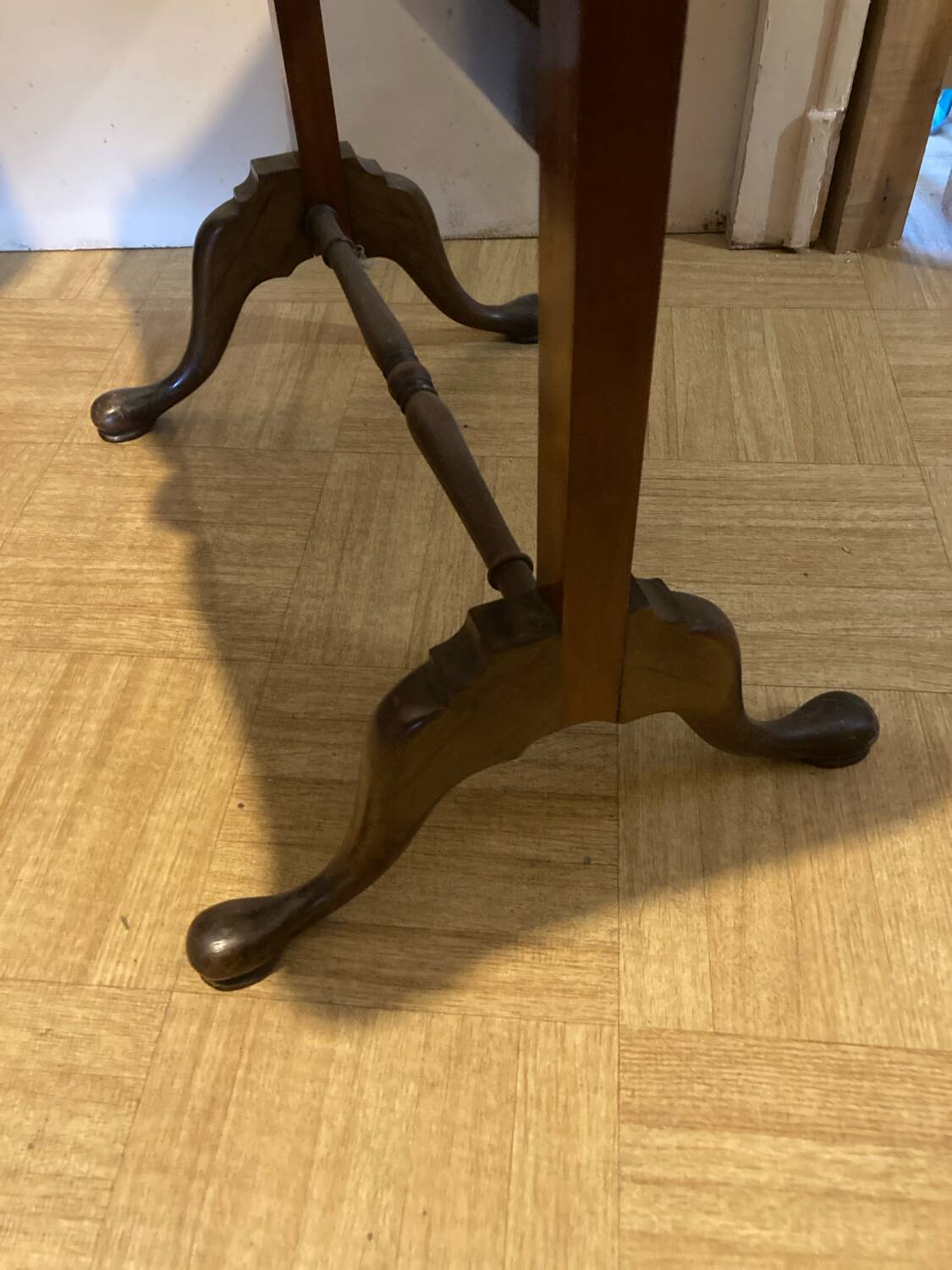 Antique fire screen convertible table