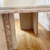 Square coffee table in vintage marble