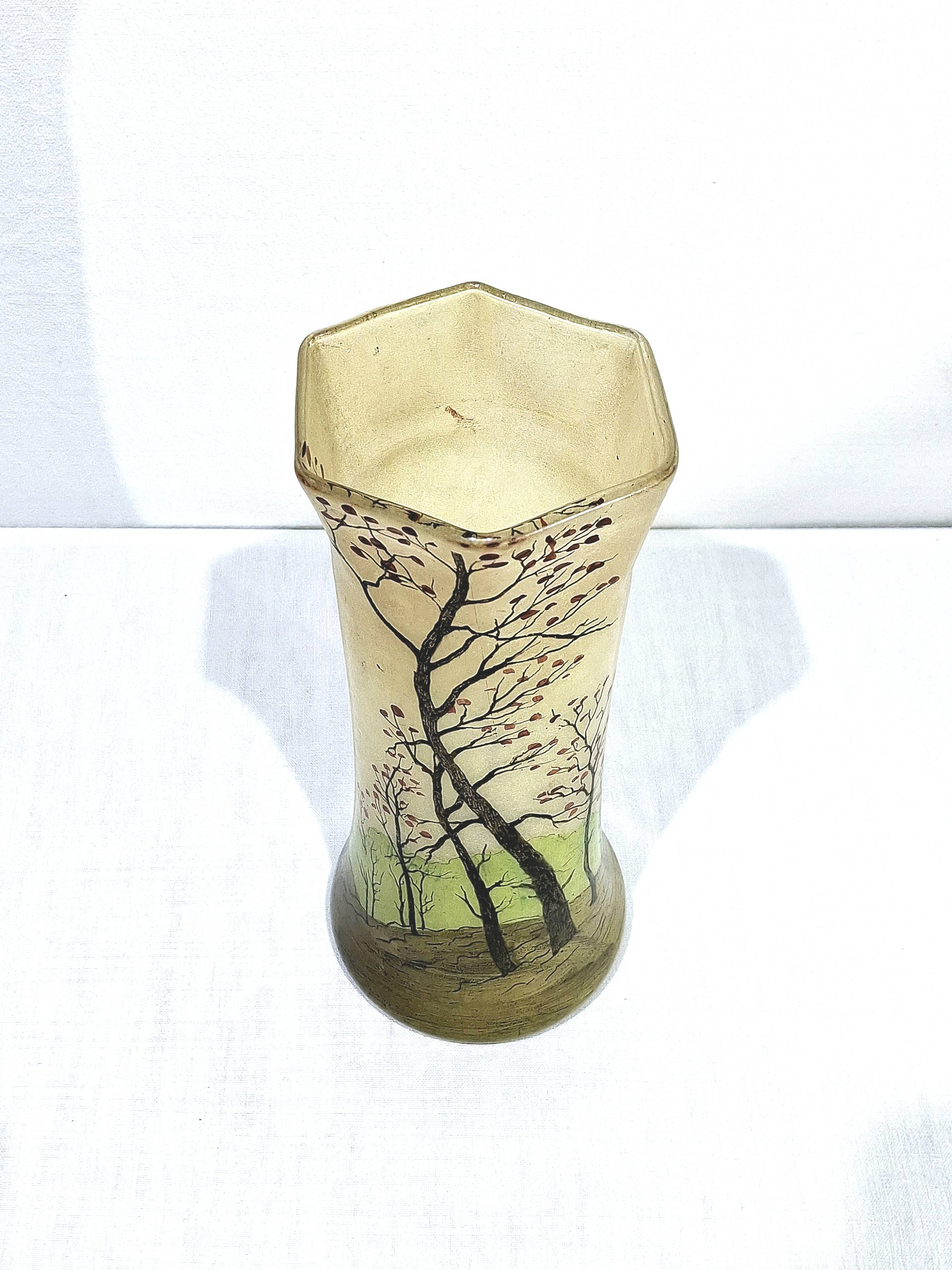 Legras - enamelled vase