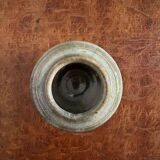 Blue glazed stoneware pot