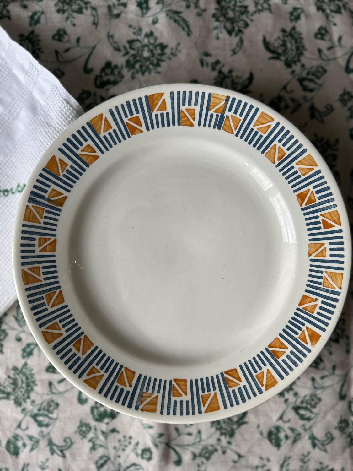 6 flat plates Dolly Faïencerie Nouvelle