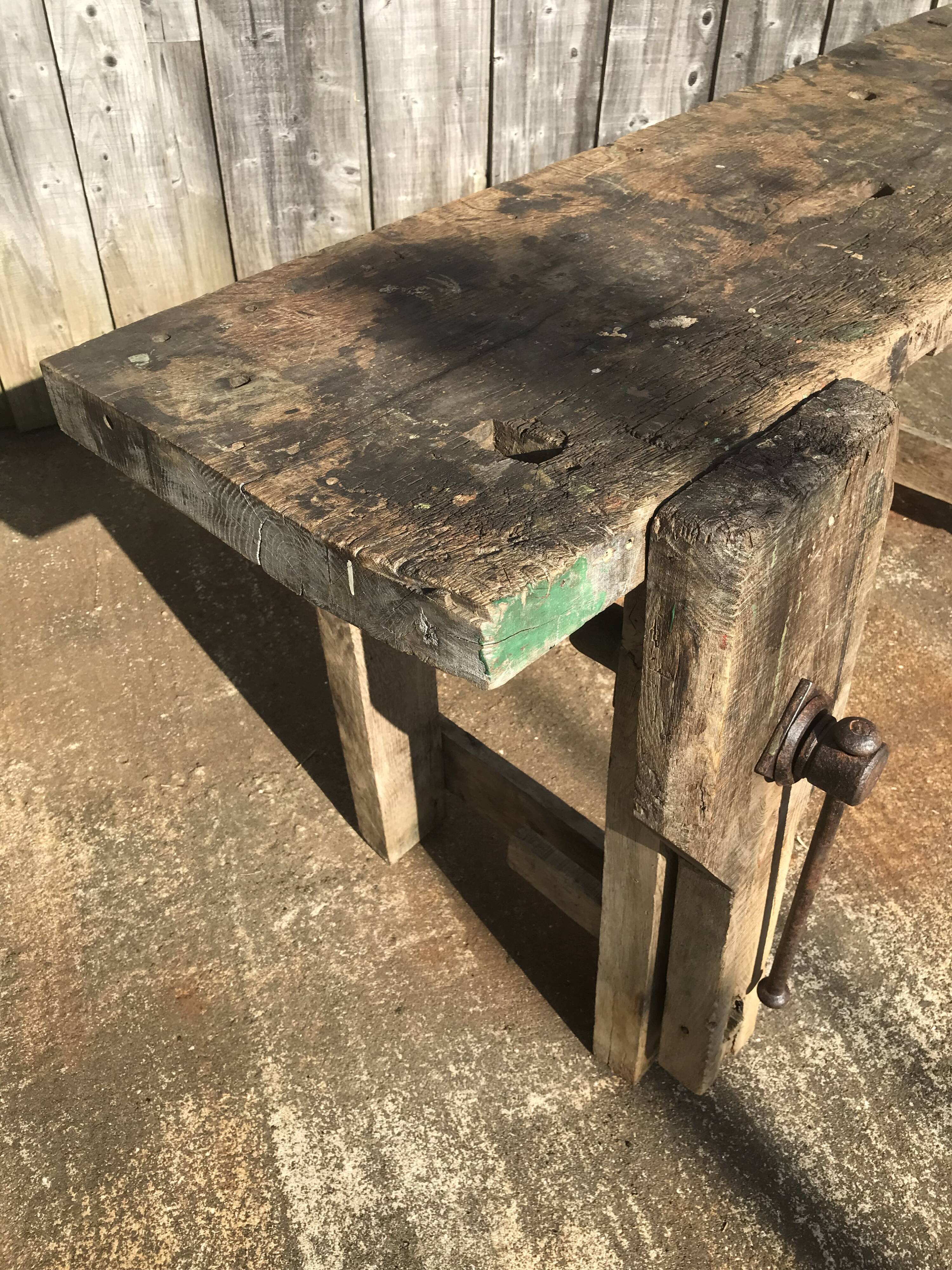 Établi en bois massif