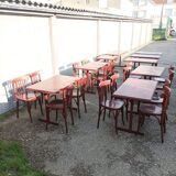 Bistro lot 9 tables and 16 chairs mahieu Jule bry