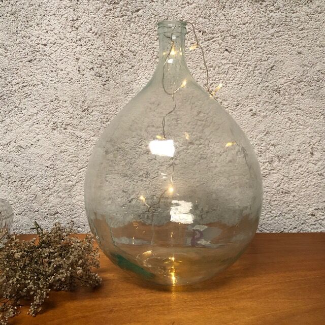 Demijohn glass, blue/green reflections, 12L