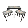 Brutalist Flag Stone nesting Tables, set of 3