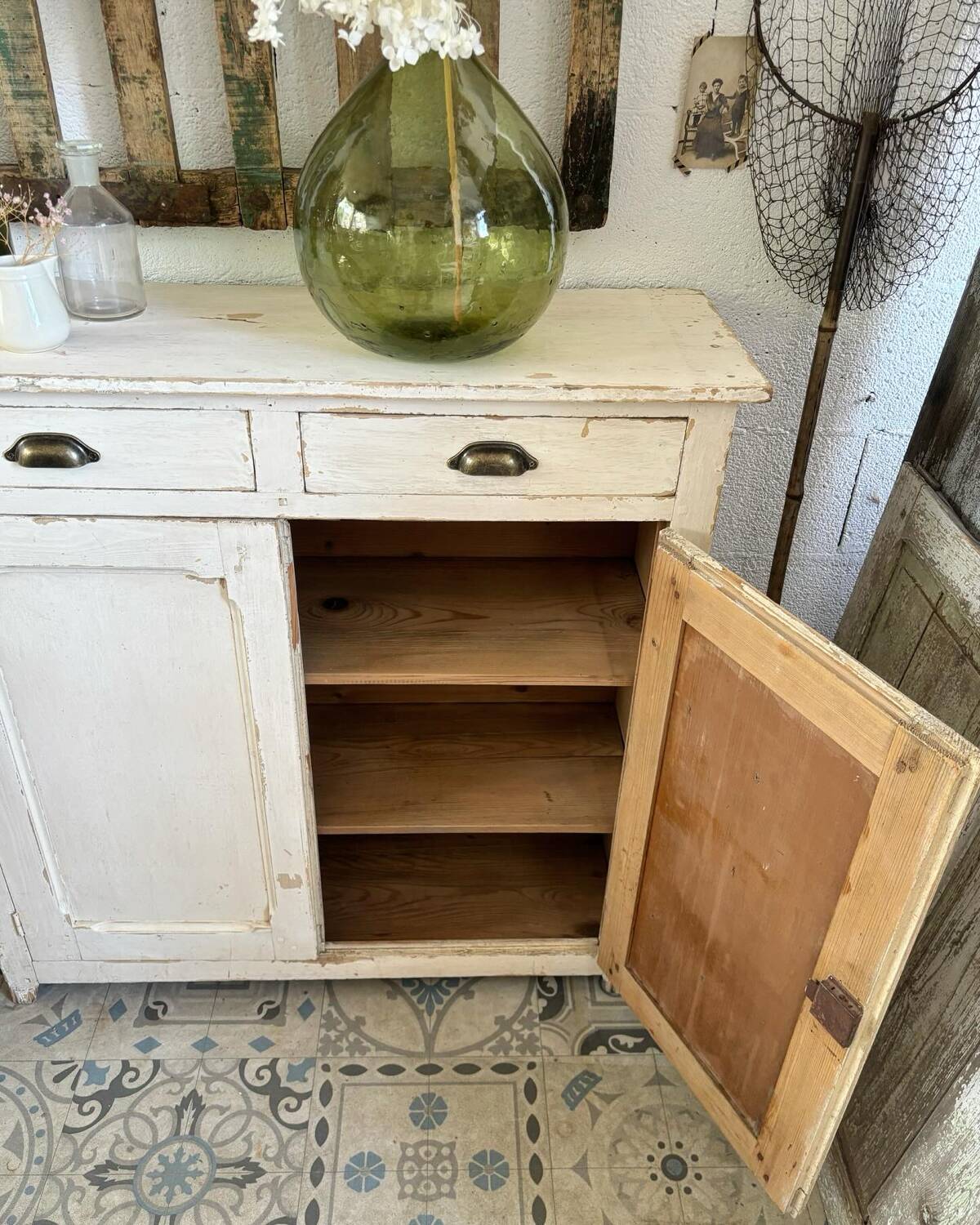 Parisian buffet with cream patina