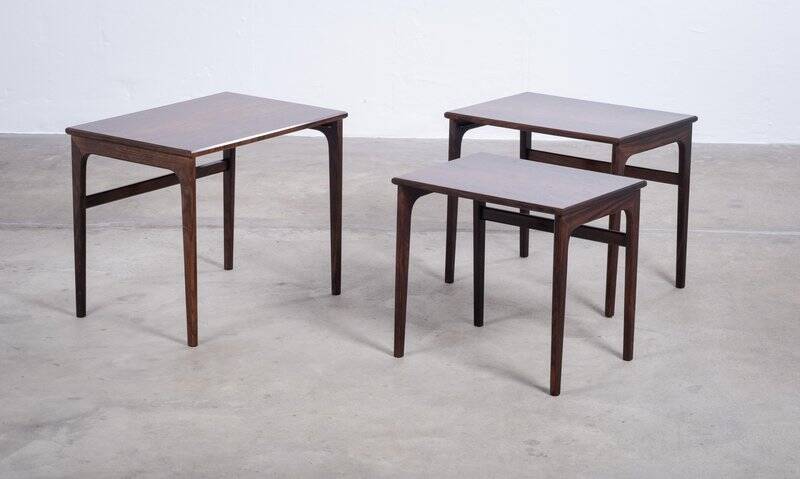 Mid-Century Danish Rosewood Nesting Tables from Brdr. Furbo, 1960s