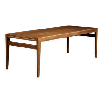 Vintage Classic Mid-Century Scandinavian Modern Teak Coffee Table with Pull-Out Tops