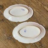 Set of 2 Moustiers blue decor dishes