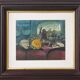 Cartoon theatre scene - Pastel on paper