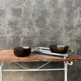 Top in smoked glass and steel