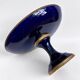 Cobalt blue porcelain cup on a pedestal, Sèvres style, late 19th century.