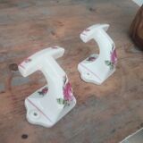 Pair of coat hooks old brothers Chapus limoges