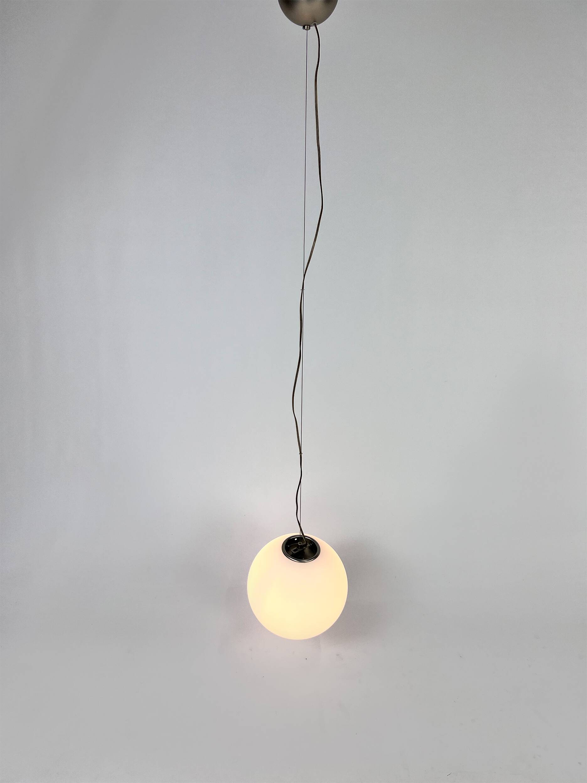 Set of 2 Mid Century Hanging Bol Lamps by Glashutte Limburg, 1970s