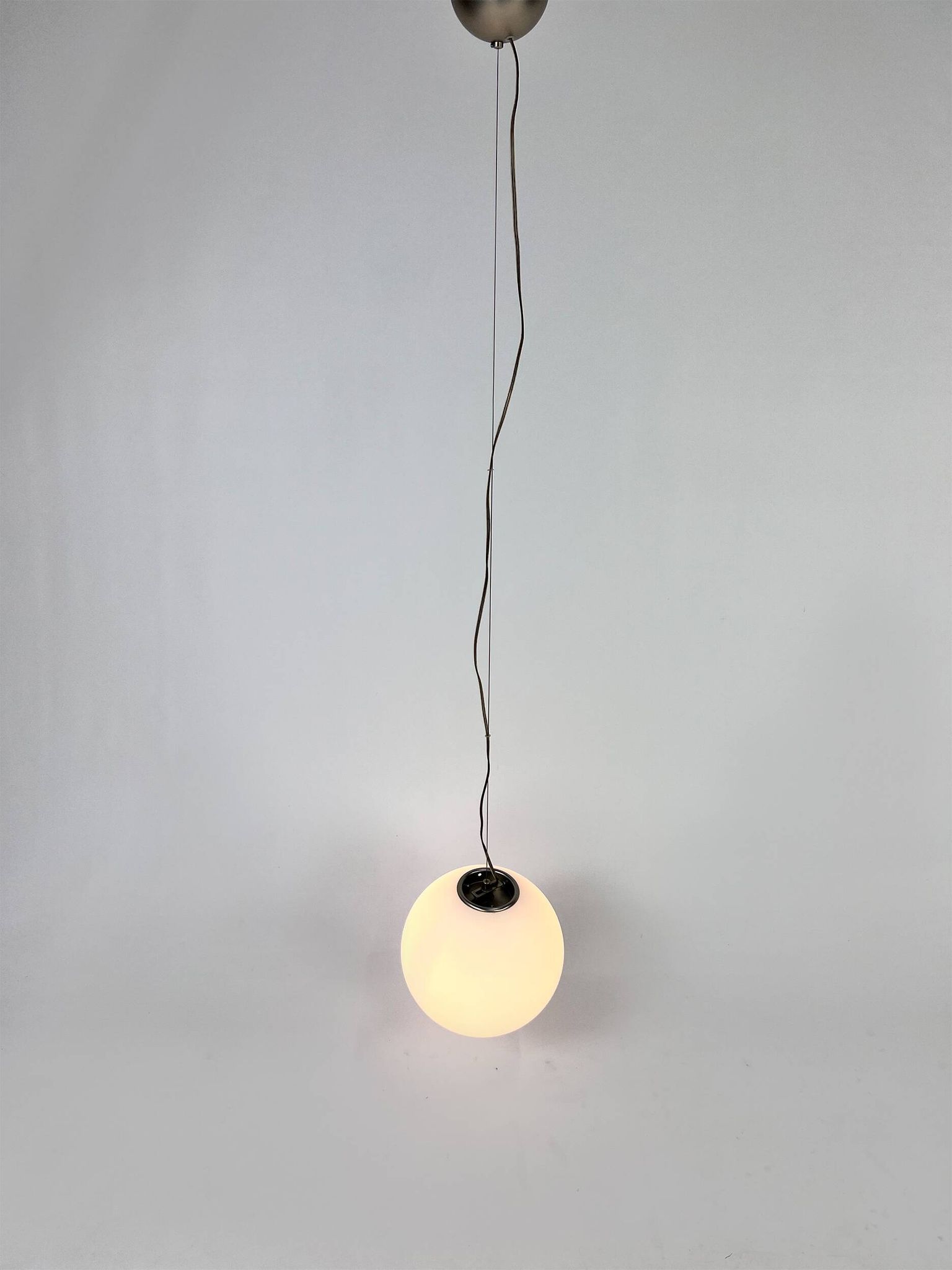 Set of 2 Mid Century Hanging Bol Lamps by Glashutte Limburg, 1970s