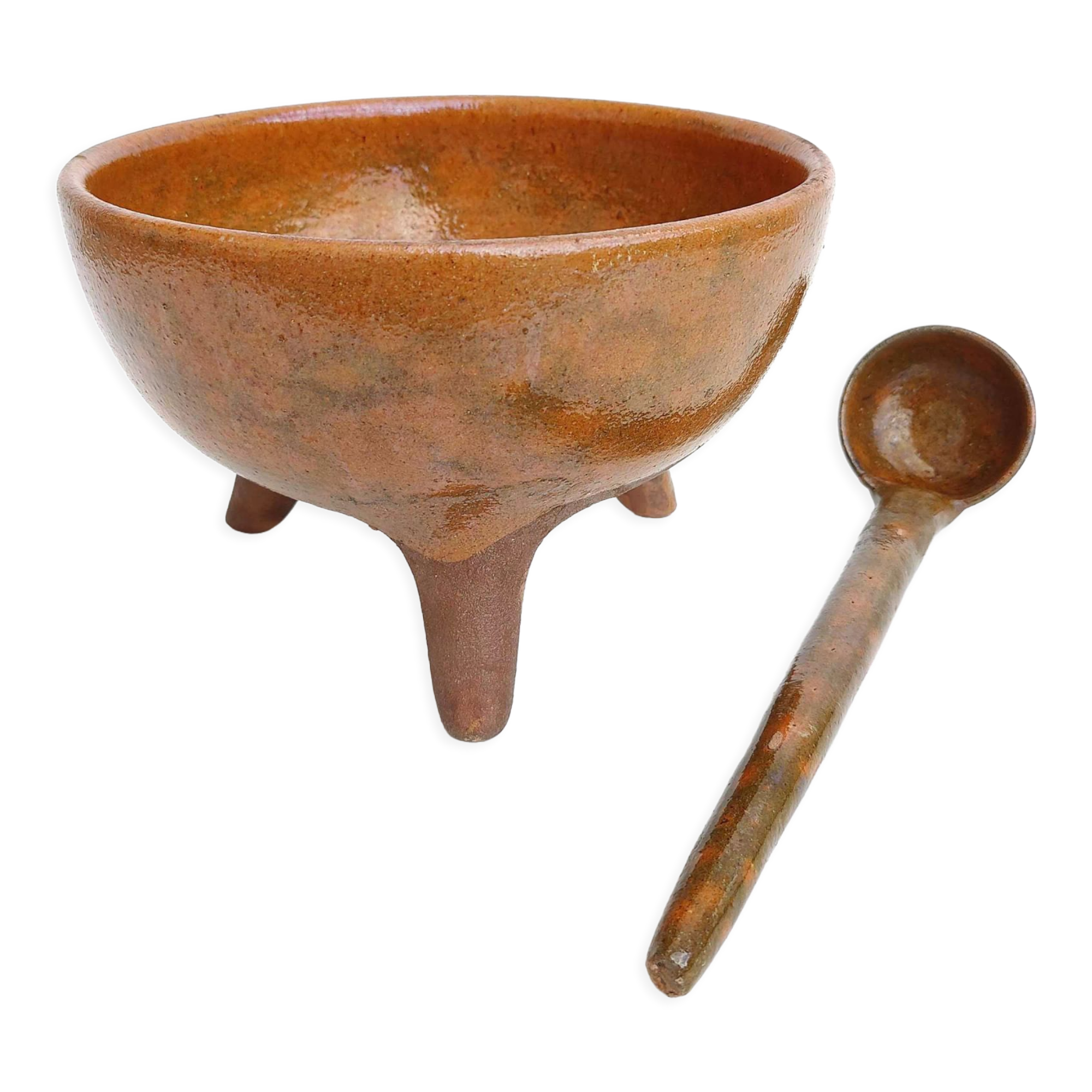 Terracotta tripod punch bowl anthropomorphic shape