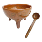 Terracotta tripod punch bowl anthropomorphic shape