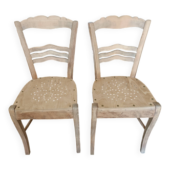 Chaise bois rénovée