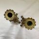 Old pair of bronze candlesticks